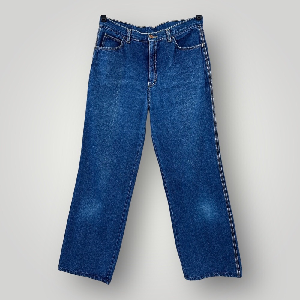 Vintage Rigoletto Blue Jeans Men's Size 32x30 Straight Leg Medium Wash 90's
